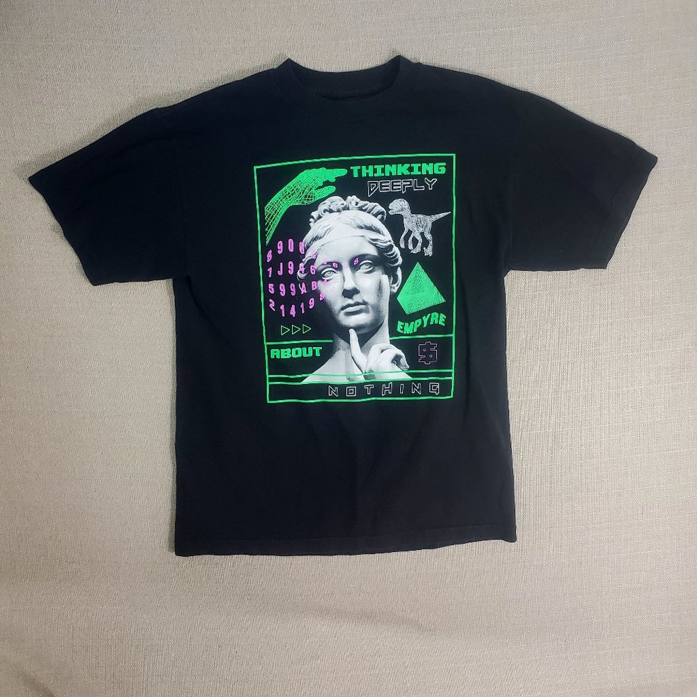 "Thinking Deeply about" Empyre About$ Nothing T-shirt Size M Men's 100% Cotton